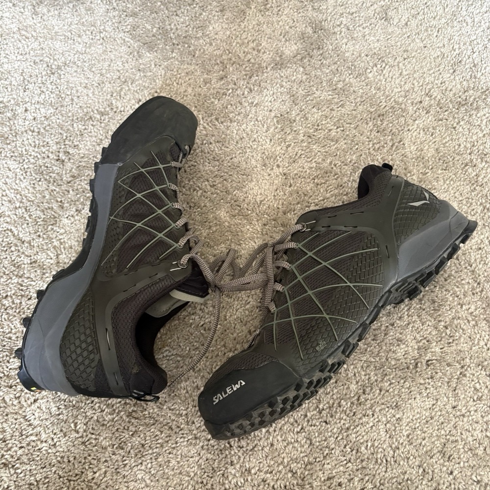 Salewa MS Wildfire Hiking Shoe Mens  12 Black Olive Approach  7625